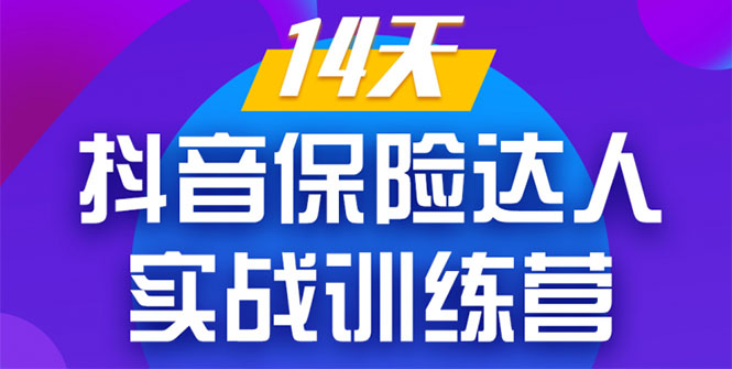 《14天抖音保险达人实战训练营》从0开始-搭建账号-拍摄剪辑-获客到打造爆款_微雨项目网