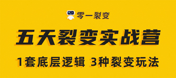 《5天裂变实战训练营》1套底层逻辑+3种裂变玩法，2020下半年微信裂变玩法_微雨项目网