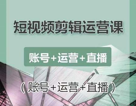 南小北短视频剪辑运营课：账号+运营+直播，零基础学习手机剪辑【视频课程】_微雨项目网