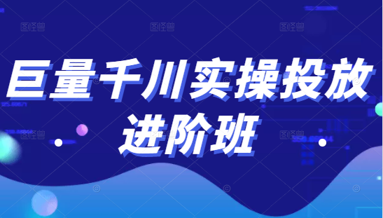 巨量千川实操投放进阶班，投放策略、方案，复盘模型和数据异常全套解决方法_微雨项目网