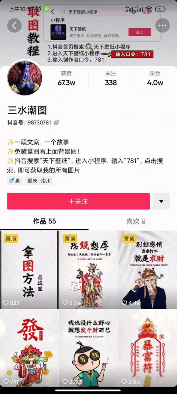 国潮壁纸变现项目，新手可操作日赚200+【素材+软件+教程】_微雨项目网