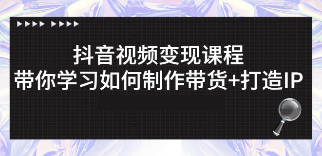 抖音短视频变现课程：带你学习如何制作带货+打造IP【41节】_微雨项目网