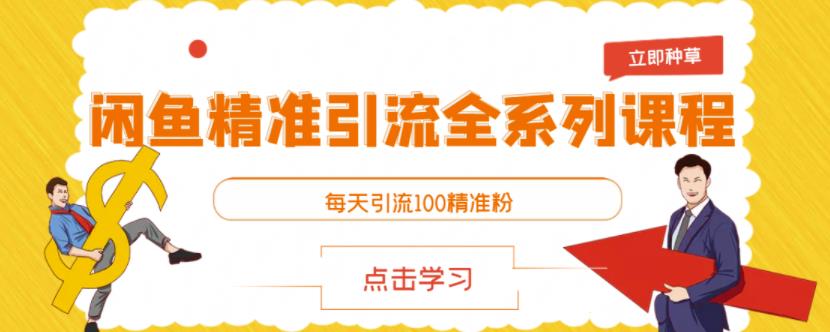 闲鱼精准引流全系列课程，每天引流100精准粉【视频课程】_微雨项目网