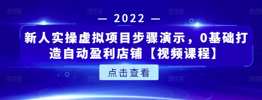 新人实操虚拟项目步骤演示，0基础打造自动盈利店铺【视频课程】_微雨项目网