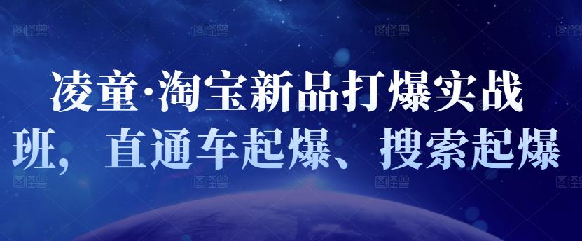 凌童·淘宝新品打爆实战班，直通车起爆、搜索起爆_微雨项目网