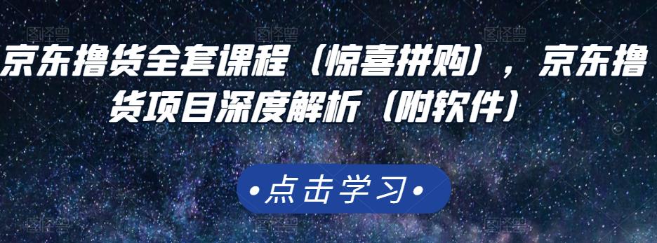 京东撸货全套课程（惊喜拼购），京东撸货项目深度解析（附软件）_微雨项目网