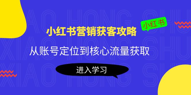 小红书营销获客攻略：从账号定位到核心流量获取，爆款笔记打造_微雨项目网