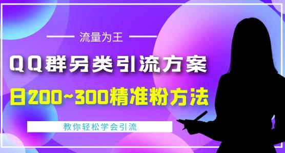 价值888的QQ群另类引流方案，半自动操作日200~300精准粉方法【视频教程】_微雨项目网