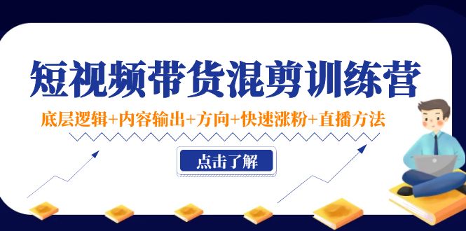 短视频带货混剪训练营：底层逻辑+内容输出+方向+快速涨粉+直播方法_微雨项目网