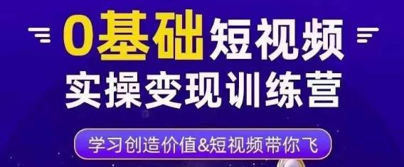 0基础短视频实操变现训练营，3大体系成就百万大V_微雨项目网