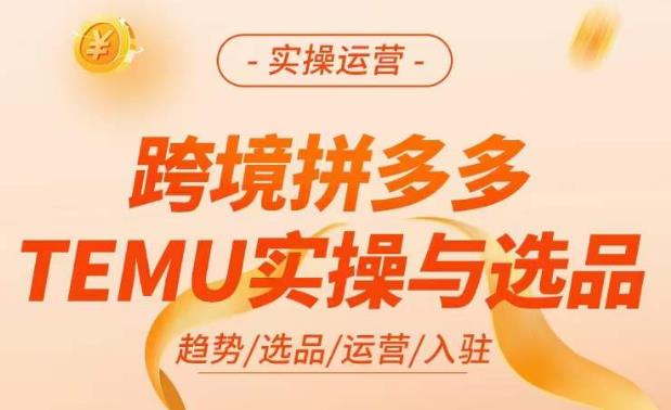 跨境拼多多TEMU实操与选品，​掌握平台运营方法技巧，选品避坑12条标准，爆款的底层思路等_微雨项目网