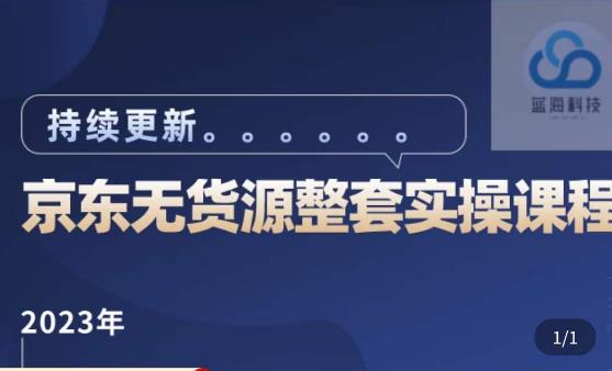 蓝七·2023京东店群整套实操视频教程，京东无货源整套操作流程大总结，减少信息差，有效做店发展_微雨项目网