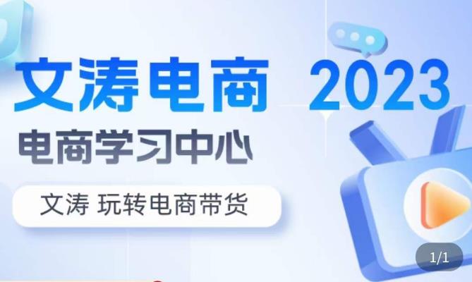 文涛电商·7天零基础自然流起号，​快速掌握店铺运营的核心玩法，突破自然展现量，玩转直播带货_微雨项目网