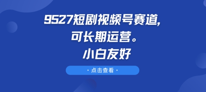 9527短剧视频号赛道，可长期运营，小白友好【揭秘】_微雨项目网