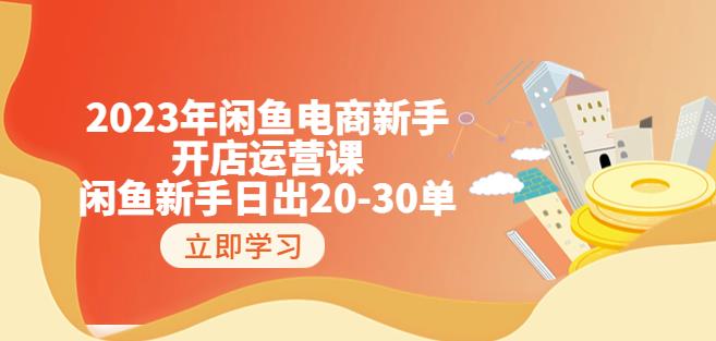 2023年闲鱼电商新手开店运营课：闲鱼新手日出20-30单（18节-实战干货）_微雨项目网