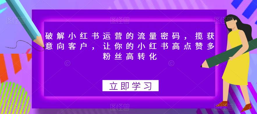 破解小红书运营的流量密码，揽获意向客户，让你的小红书高点赞多粉丝高转化_微雨项目网