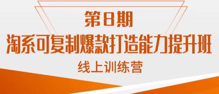 淘系可复制爆款打造能力提升班，这是一套可复制的打爆款标准化流程_微雨项目网