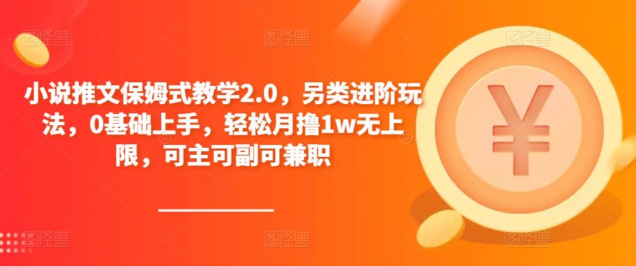 小说推文保姆式教学2.0，另类进阶玩法，0基础上手，轻松月撸1w无上限，可主可副可兼职_微雨项目网