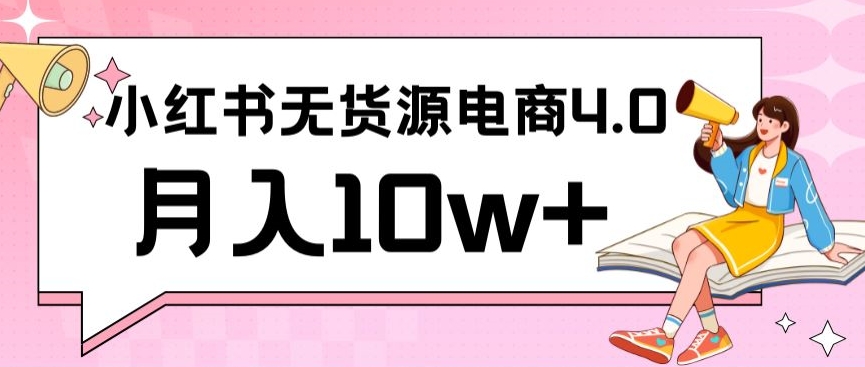 小红书新电商实战，无货源实操从0到1月入10w+联合抖音放大收益【揭秘】_微雨项目网