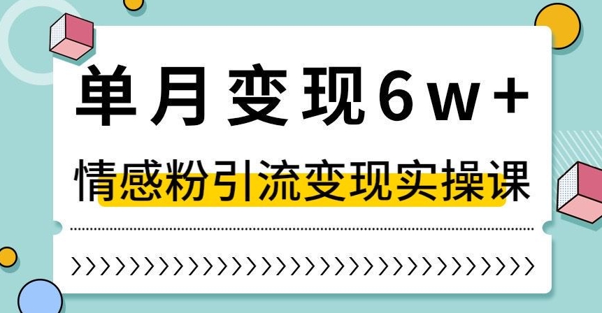 单月变现6W+，抖音情感粉引流变现实操课，小白可做，轻松上手，独家赛道【揭秘】_微雨项目网