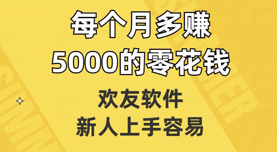 欢友软件，新人上手容易，每个月多赚5000的零花钱【揭秘】_微雨项目网