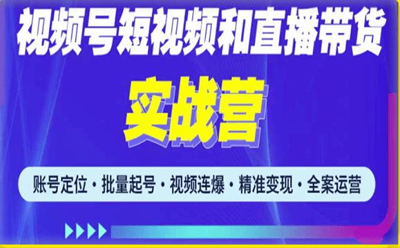 2023最新微信视频号引流和变现全套运营实战课程，小白也能玩转视频号短视频和直播运营_微雨项目网