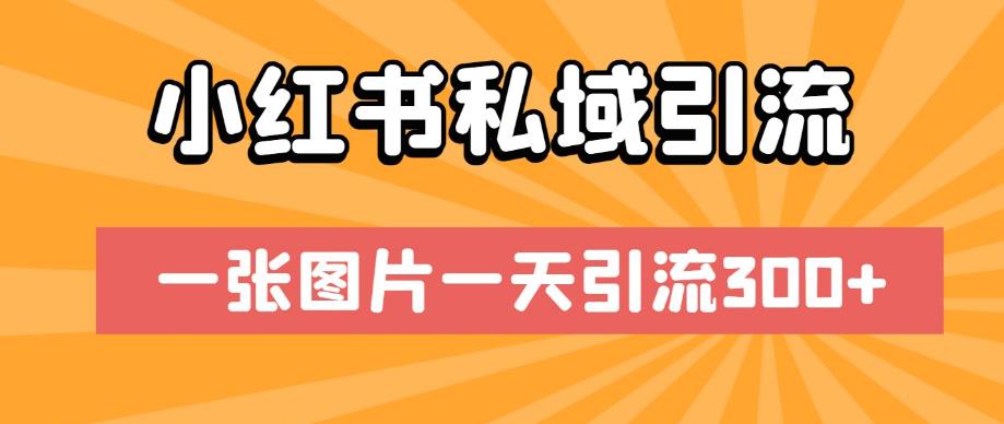 小红书私域引流，一张图片一天引流300+【揭秘】_微雨项目网