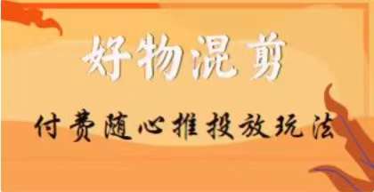 【万三】好物混剪付费随心推投放玩法，随心投放小课抖音教程_微雨项目网