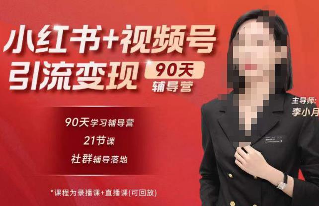 李小月小红书90天辅营导‬第七期，熟悉新媒体平台|从零到一做爆款内容|商业变现_微雨项目网