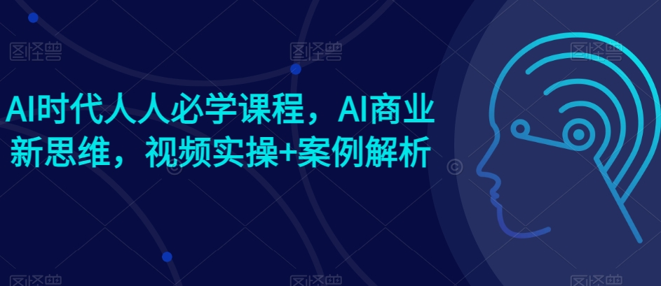 AI时代人人必学课程，AI商业新思维，视频实操+案例解析【赠AI商业爆款案例】_微雨项目网