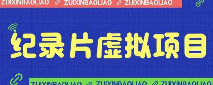 价值1280的蓝海纪录片虚拟项目，保姆级教学，轻松日入600+【揭秘】_微雨项目网