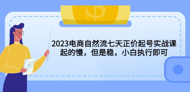 2023电商自然流七天正价起号实战课：起的慢，但是稳，小白执行即可！_微雨项目网