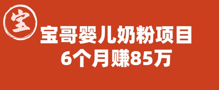 宝哥婴儿奶粉项目，6个月赚85w【图文非视频】【揭秘】_微雨项目网