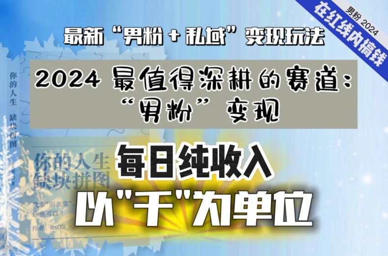 【私域流量最值钱】把“男粉”流量打到手，你便有无数种方法可以轻松变现，每日纯收入以“千”为单位_微雨项目网