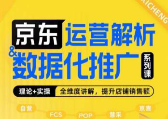 京东运营解析与数据化推广系列课，全维度讲解京东运营逻辑+数据化推广提升店铺销售额_微雨项目网