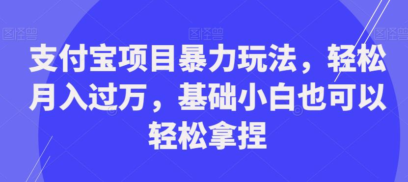 支付宝项目暴力玩法，轻松月入过万，基础小白也可以轻松拿捏【揭秘】_微雨项目网