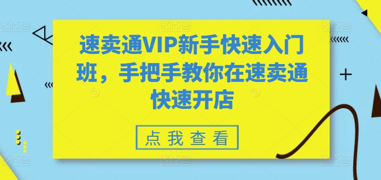 速卖通VIP新手快速入门班，手把手教你在速卖通快速开店_微雨项目网