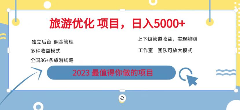 7.22旅游项目最新模式，独立后台+全国35+线路，日入5000+【揭秘】_微雨项目网