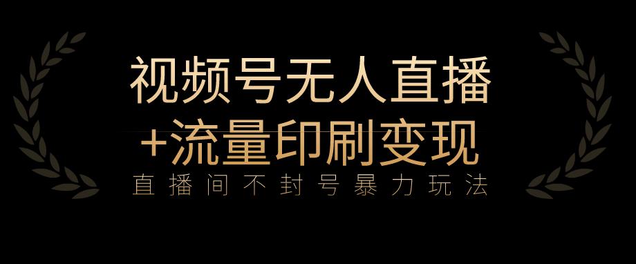 全网首发视频号不封号无人直播暴利玩法+流量印刷机变现，日入1000+【揭秘】_微雨项目网