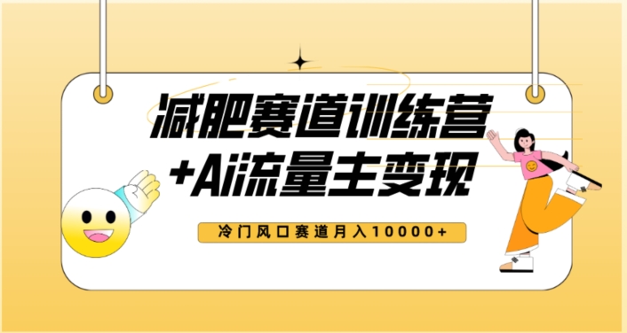 全新减肥赛道AI流量主+训练营变现玩法教程，蓝海冷门赛道小白轻松上手，月入10000+_微雨项目网