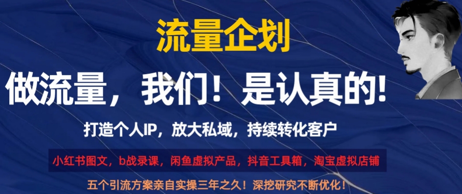 流量企划，打造个人IP，放大私域，持续转化客户【揭秘】_微雨项目网