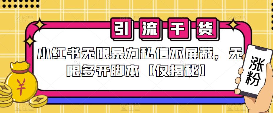 小红书无限暴力私信不屏蔽，无限多开脚本【仅揭秘】_微雨项目网