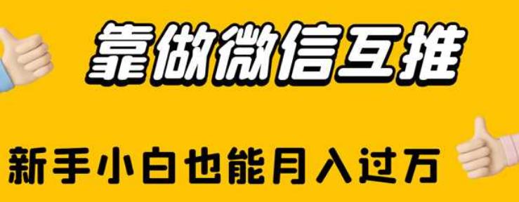 靠做微信互推，新手小白也能月入过万【揭秘】_微雨项目网