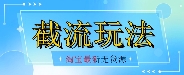 首发价值2980最新淘宝无货源不开车自然流超低成本截流玩法日入300+【揭秘】【1016更新】_微雨项目网