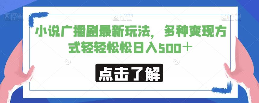 小说广播剧最新玩法，多种变现方式轻轻松松日入500＋【揭秘】_微雨项目网