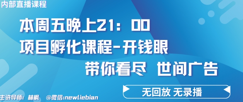 4.26日内部回放课程《项目孵化-开钱眼》赚钱的底层逻辑【揭秘】_微雨项目网