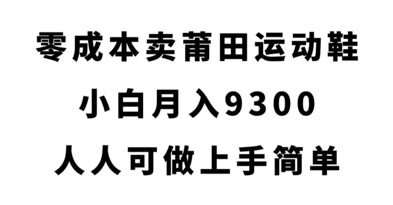 零成本卖莆田运动鞋，小白月入9300，人人可做上手简单【揭秘】_微雨项目网