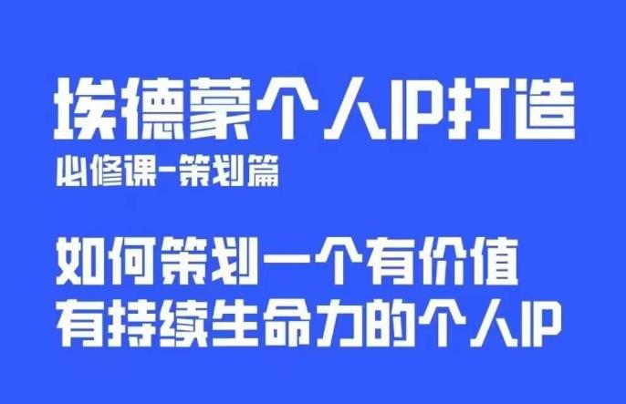 埃德蒙普通人都能起飞的个人IP策划课，如何策划一个优质个人IP_微雨项目网