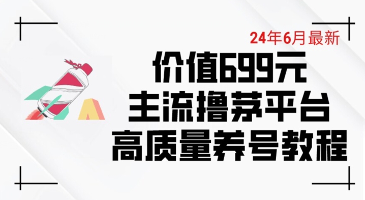 6月最新价值699的主流撸茅台平台精品养号下车攻略【揭秘】_微雨项目网