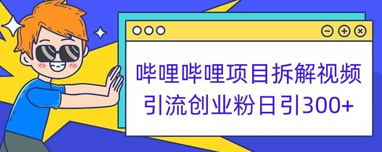 哔哩哔哩项目拆解引流创业粉日引300+小白可轻松上手【揭秘】_微雨项目网